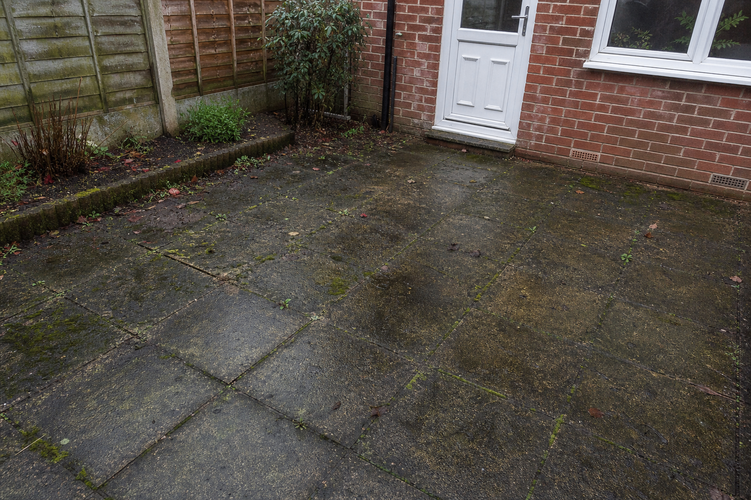 Patio restoration before